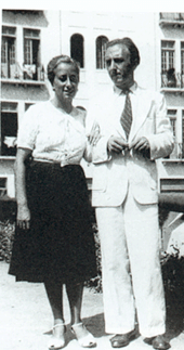 Con Agustí Bartra en Santo Domingo, 1940.